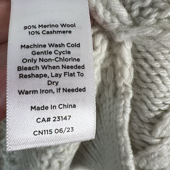 Haven Well Within Merino Cashmere Cable Knit Hoodie XXL Sweater Oversized Drop - Picture 6 of 8